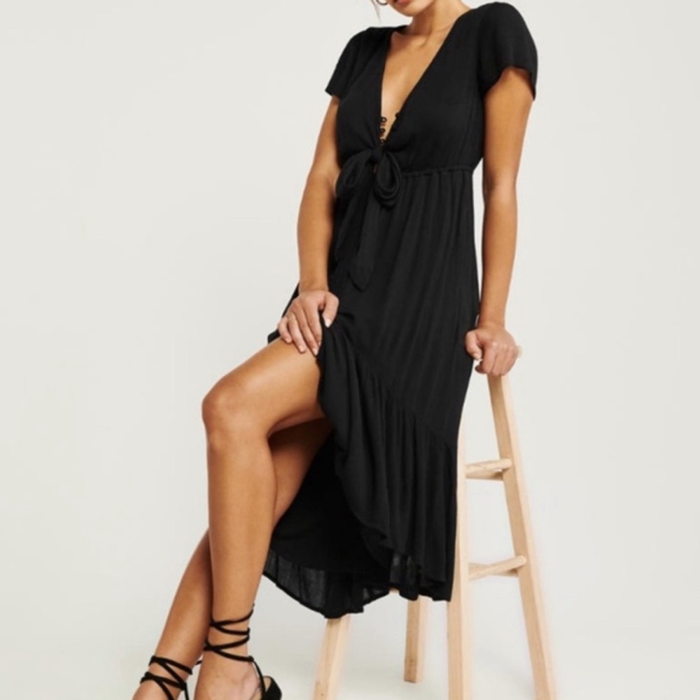 Abercrombie & Fitch midi high low dress
